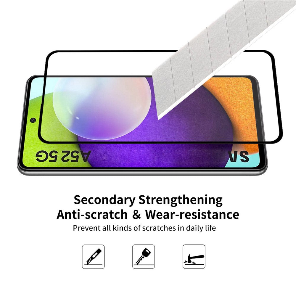 ENKAY HAT PRINCE [Full Glue] [Full Coverage] 0.26mm 9H 2.5D Tempered Glass Screen Protector for Samsung Galaxy A52 4G / 5G / A52s 5G