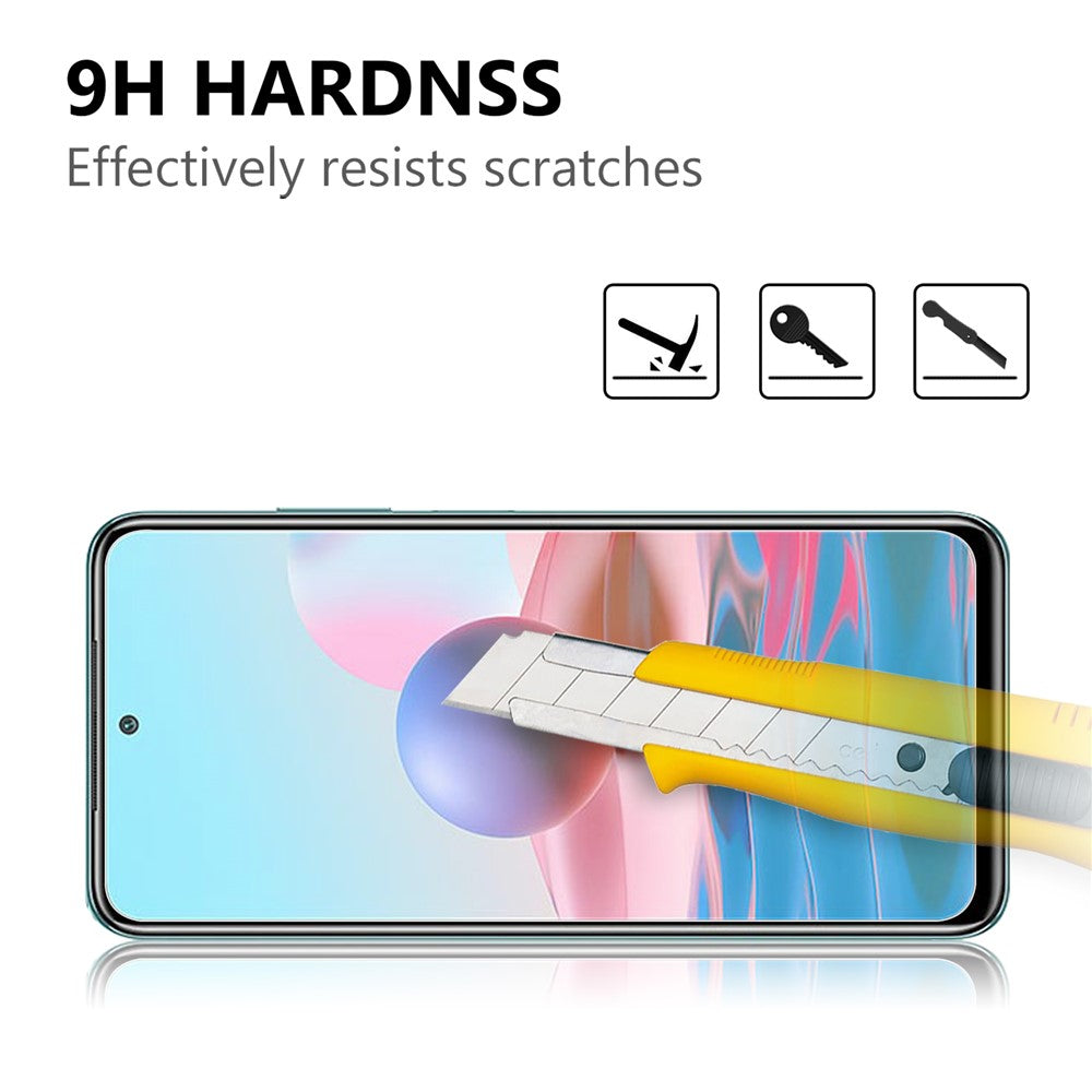 Anti-Burst Ultra Clear 2.5D 9H Arc Edge Tempered Glass Guard Screen Protector for Xiaomi Poco M5s 4G / Redmi Note 10 4G / Note 10S 4G