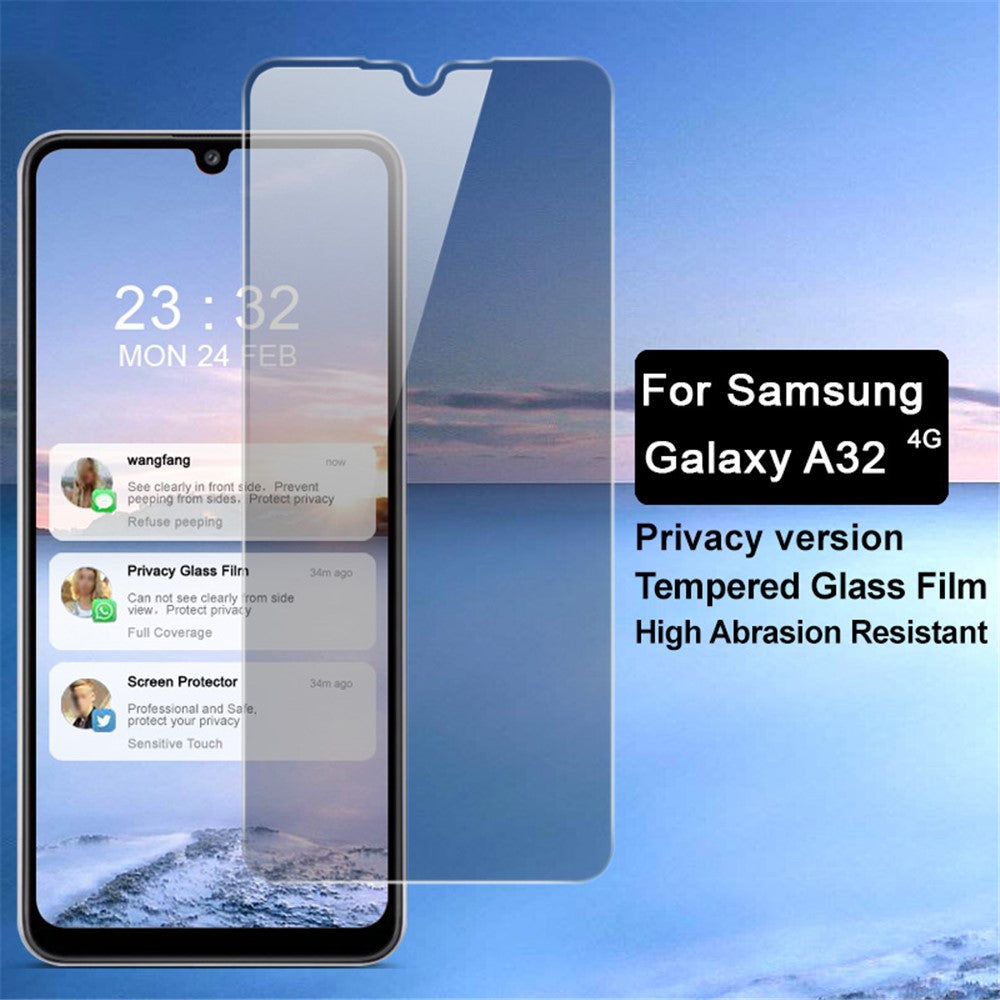 IMAK Anti-Peep 9H Hardness Tempered Glass Protector for Samsung Galaxy A32 4G