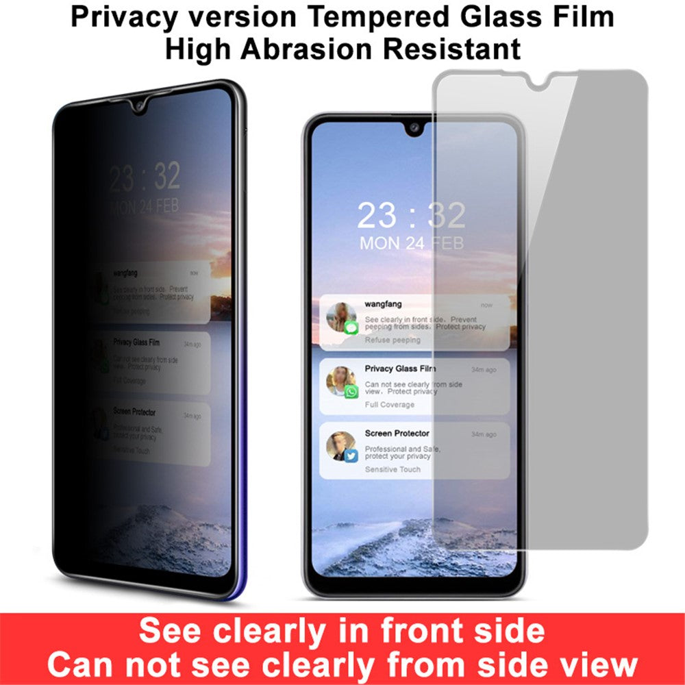 IMAK Anti-Peep 9H-hårdhet Härdat Glasskydd för Samsung Galaxy A32 4G