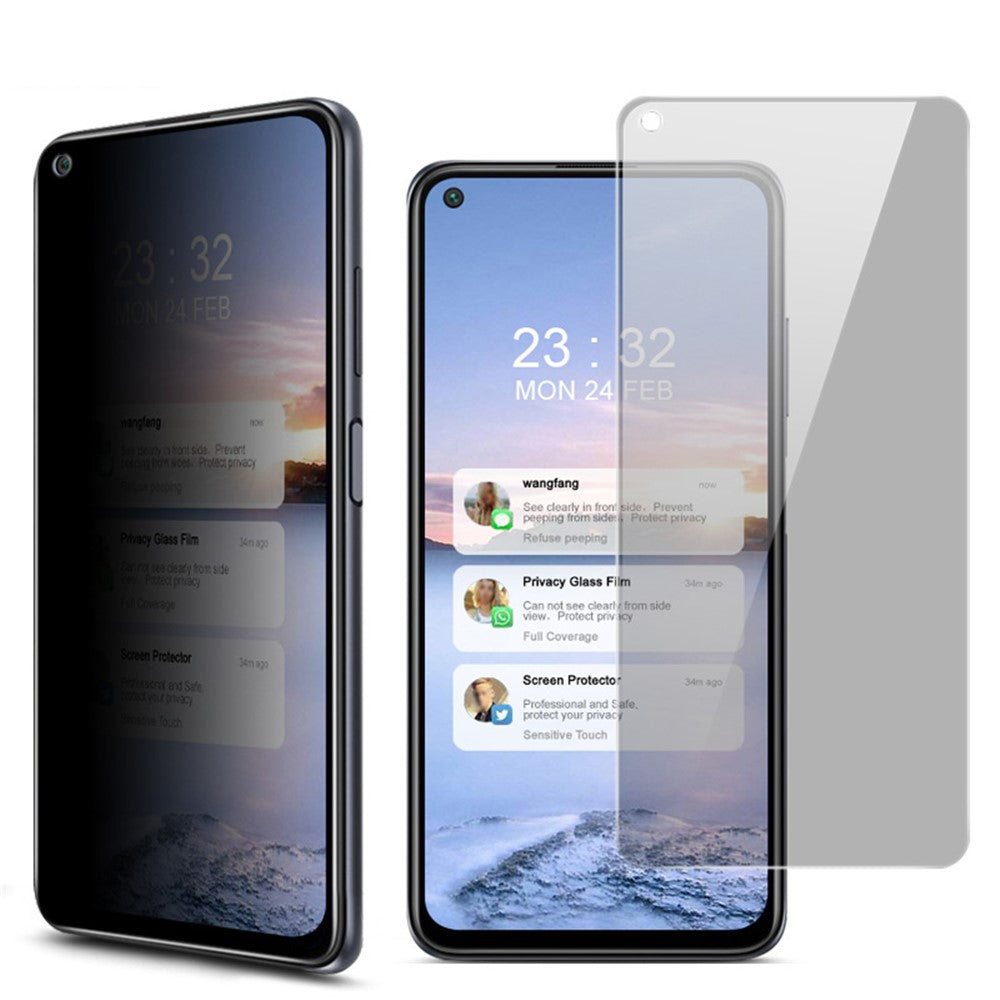 IMAK Anti-Spying 9H Ultra Clear Tempered Glass Protector for Xiaomi Redmi Note 9 5G / Note 9T 5G