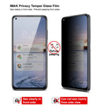 IMAK Anti-Spying 9H Ultra Clear Tempered Glass Protector for Xiaomi Redmi Note 9 5G / Note 9T 5G