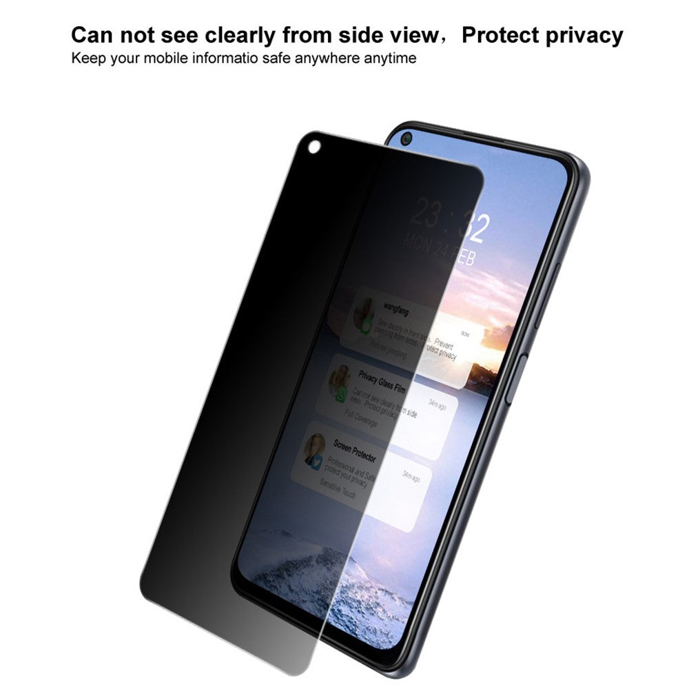 IMAK Anti-Spying 9H Ultra Clear Tempered Glass Protector for Xiaomi Redmi Note 9 5G / Note 9T 5G