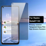 IMAK Anti-Spying 9H Ultra Clear Tempered Glass Protector for Xiaomi Redmi Note 9 5G / Note 9T 5G