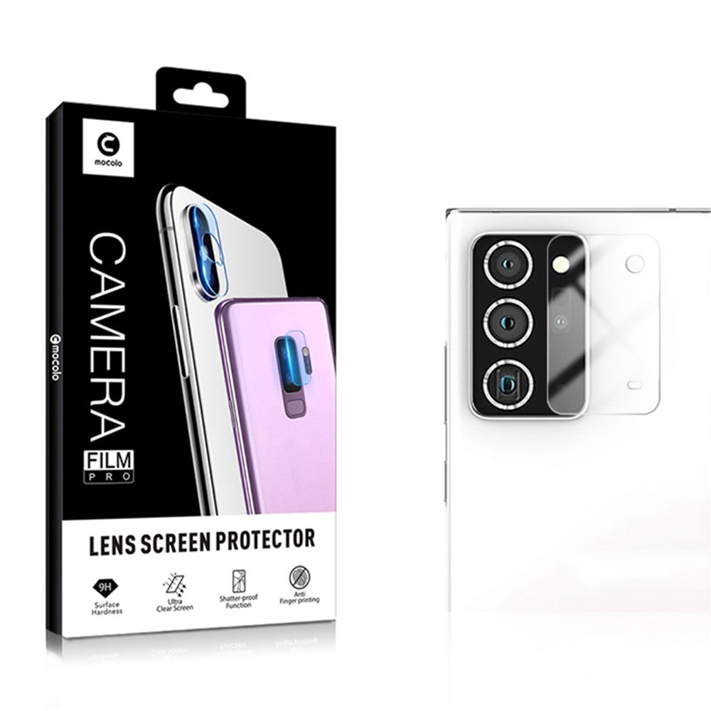 MOCOLO Eksplosionssikker Ultra Clear Hærdet Glas Automatisk Nano-Adsorption Kameralinsebeskytter til Samsung Galaxy Note20 4G / 5G