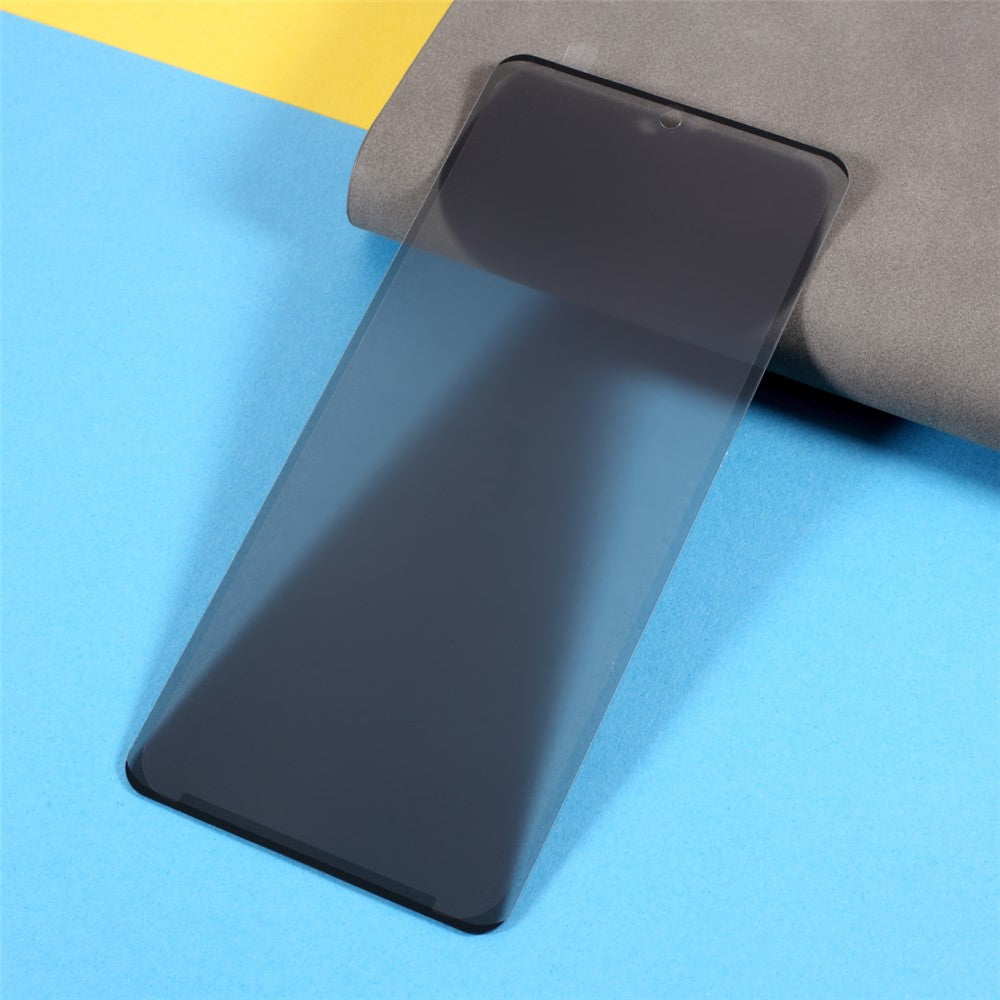Anti-Burst Ultra Clear Full Screen (Side Glue) Silk Printing 180 Degree Anti-spy Tempered Glass Screen Guard Film for Samsung Galaxy S21 5G/4G