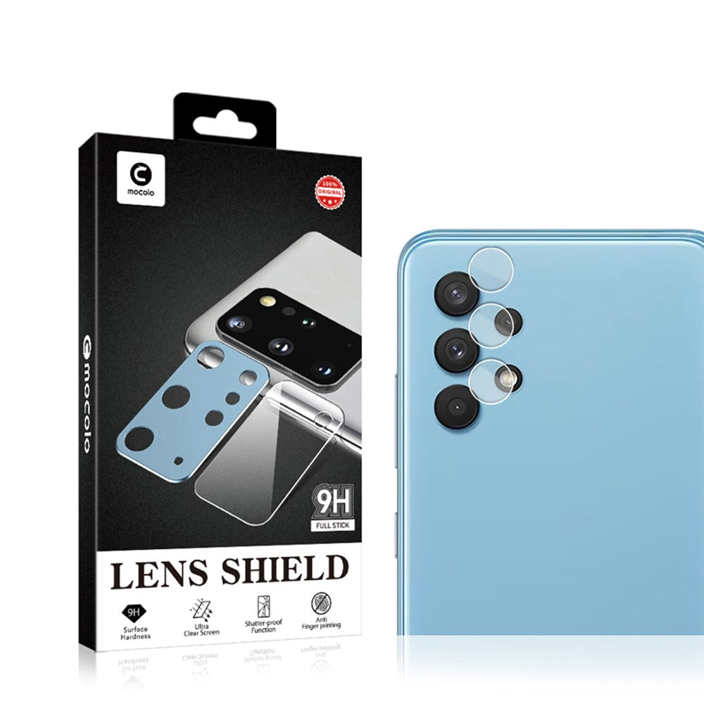 MOCOLO Anti-Explosion Ultra Clear Tempered Glass Automatic Nano-Adsorption Camera Lens Protector for Samsung Galaxy A32 4G