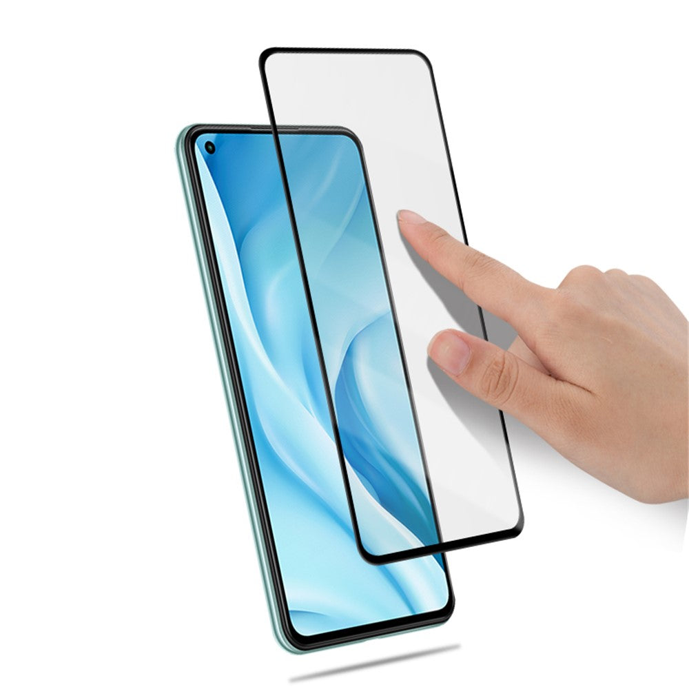 AMORUS Silk Printing HD Full Glue Full Coverage Tempered Glass Screen Protector for Xiaomi Mi 11 Lite 4G / 5G / 11 Lite 5G NE