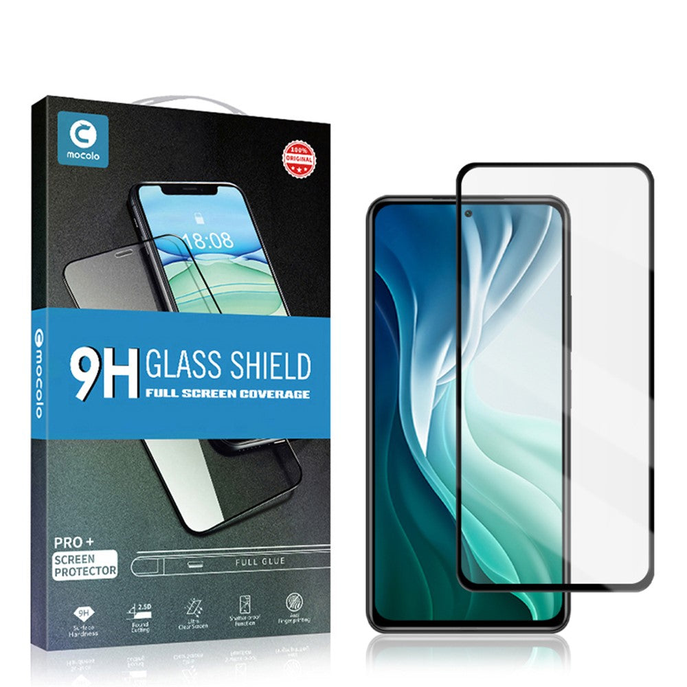 MOCOLO Full Glue Silk Print Tempered Glass Full Coverage HD Screen Protector for Xiaomi Mi 11i