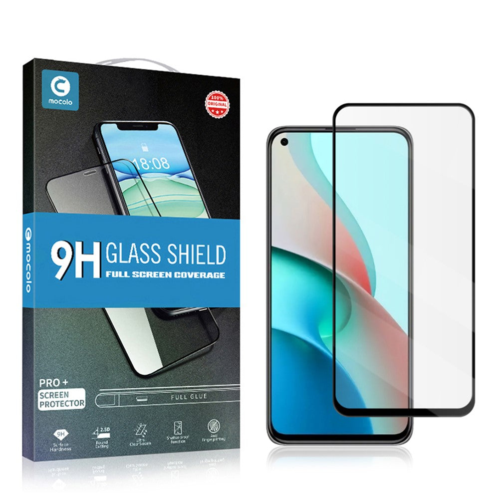 MOCOLO Silk Print HD Full Glue Full Screen Coverage Tempered Glass Protector for Xiaomi Mi 11 Lite 4G / 5G / 11 Lite 5G NE