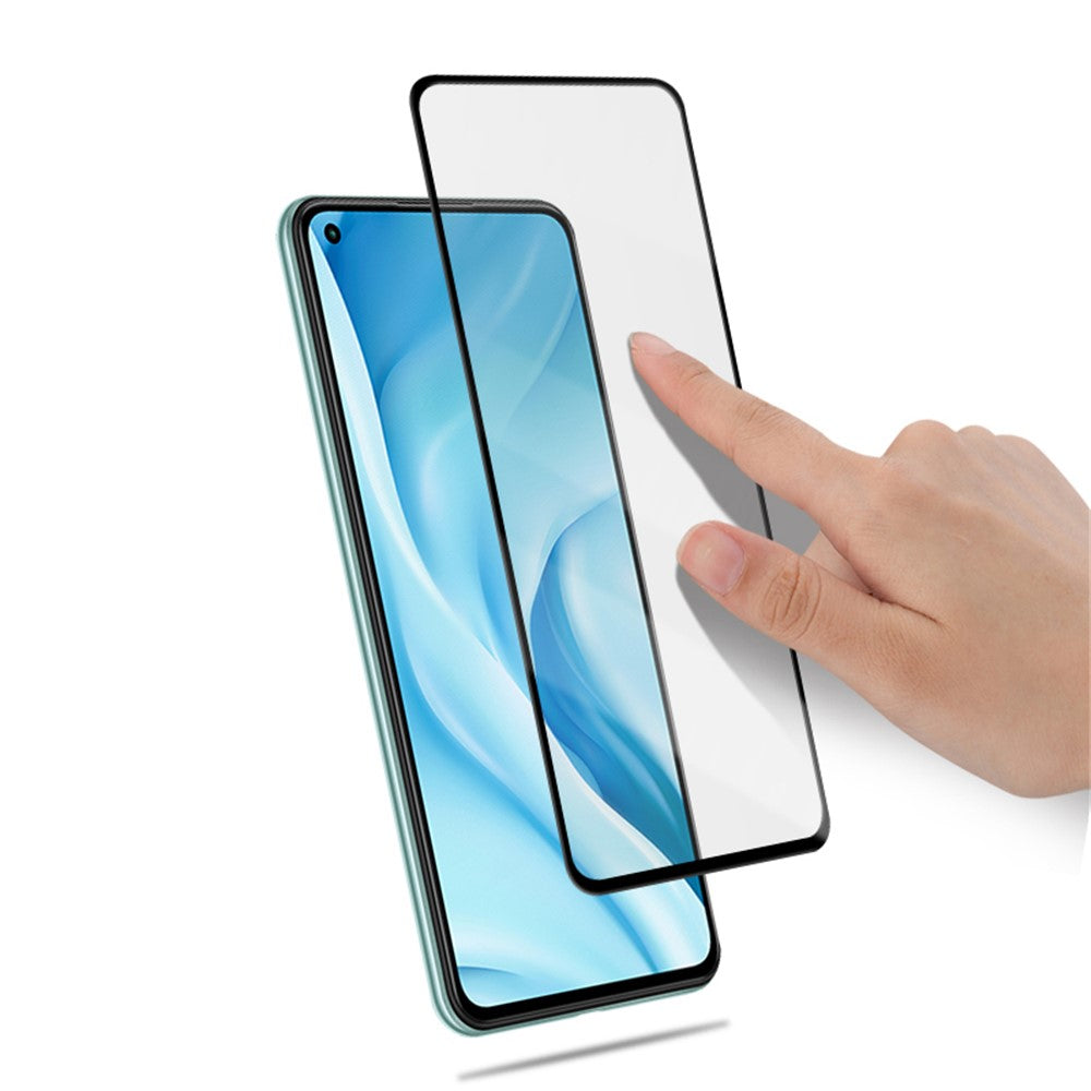 MOCOLO Silk Print HD Full Glue Full Screen Coverage Härdat Glasskydd för Xiaomi Mi 11 Lite 4G / 5G / 11 Lite 5G NE