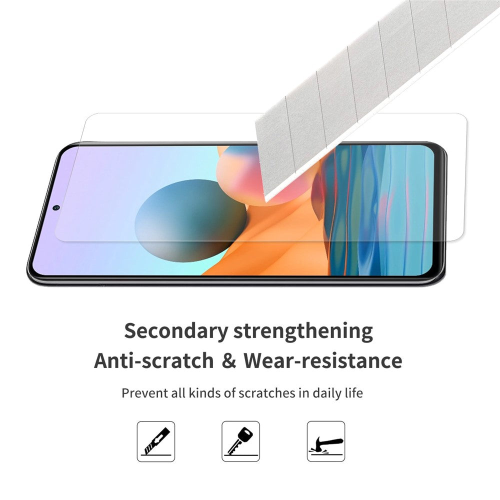 HAT PRINCE 0.26mm 9H 2.5D Arc Edge Tempered Glass Screen Protector for Xiaomi Redmi Note 10 Pro Max/Redmi Note 10 Pro