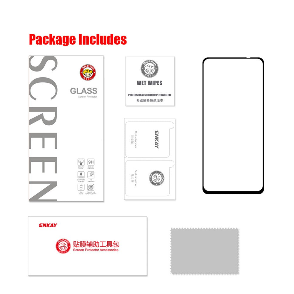 HAT PRINCE 0.26mm 9H 2.5D Arc Edge Full Glue Tempered Glass Screen Protector Film for Xiaomi Redmi Note 10 Pro Max/Redmi Note 10 Pro