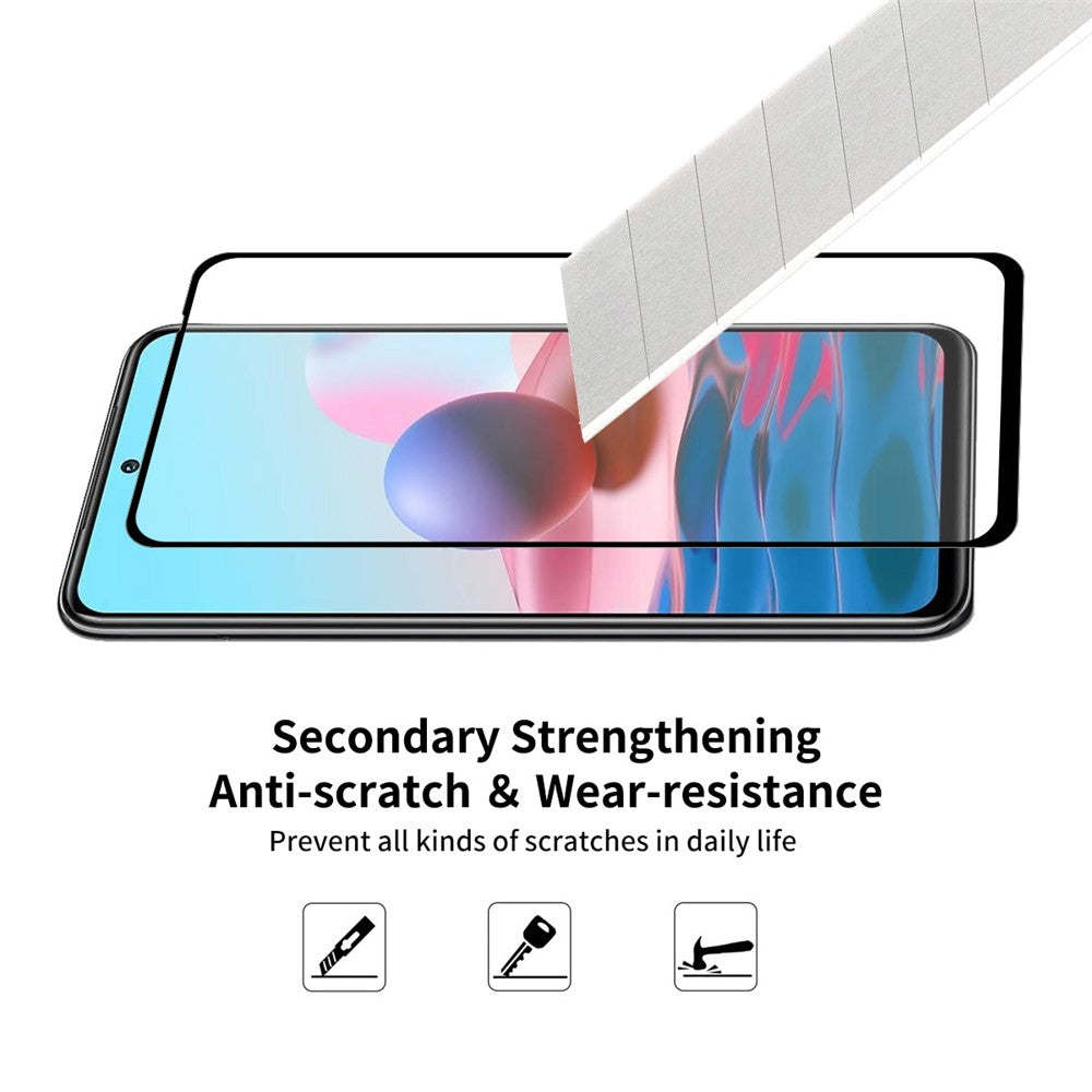 ENKAY HAT PRINCE 0.26mm 9H 2.5D Complete Covering Tempered Glass Screen Protector for Xiaomi Redmi Note 10 4G / Note 10S / Poco M5s 4G