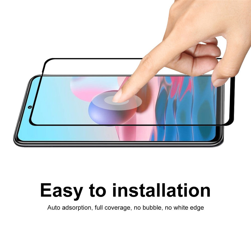 ENKAY HAT PRINCE 0.26mm 9H 2.5D Komplett Täckande Härdat Glas Skärmskydd för Xiaomi Redmi Note 10 4G / Note 10S / Poco M5s 4G