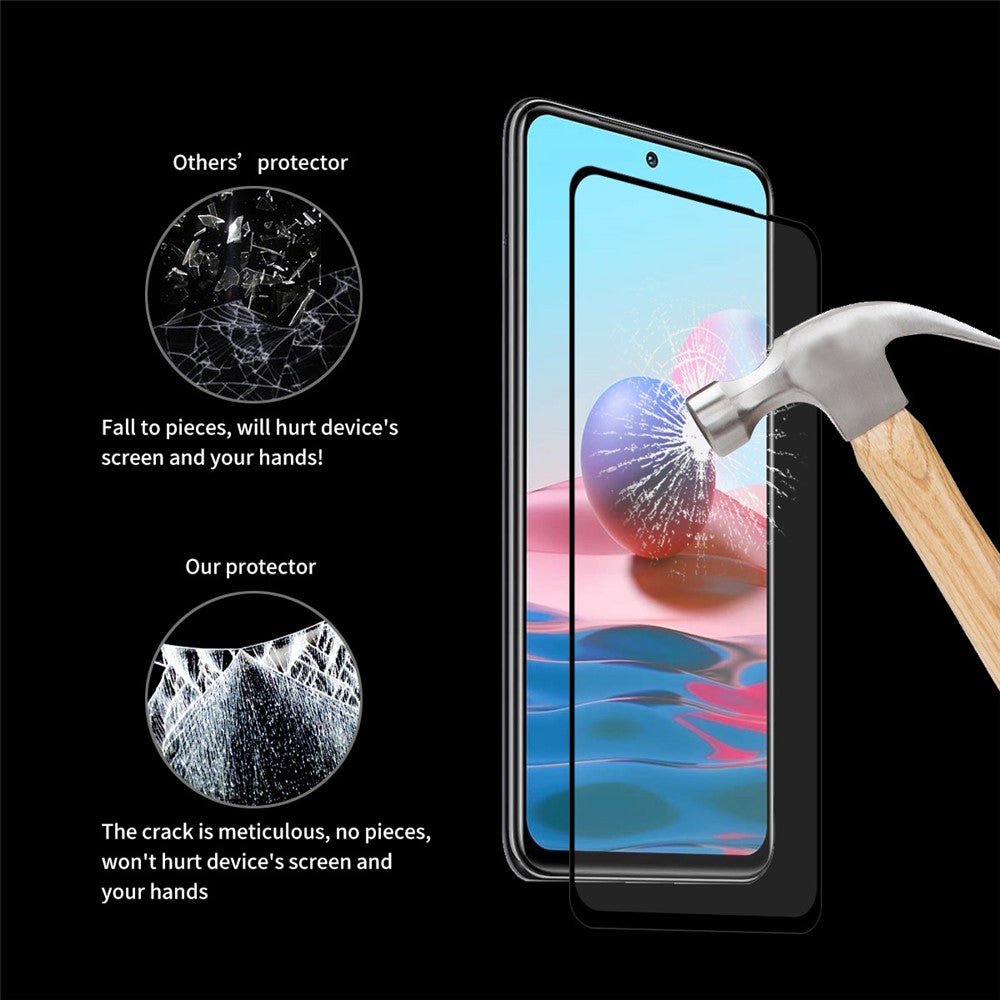 ENKAY HAT PRINCE 0.26mm 9H 2.5D Complete Covering Tempered Glass Screen Protector for Xiaomi Redmi Note 10 4G / Note 10S / Poco M5s 4G