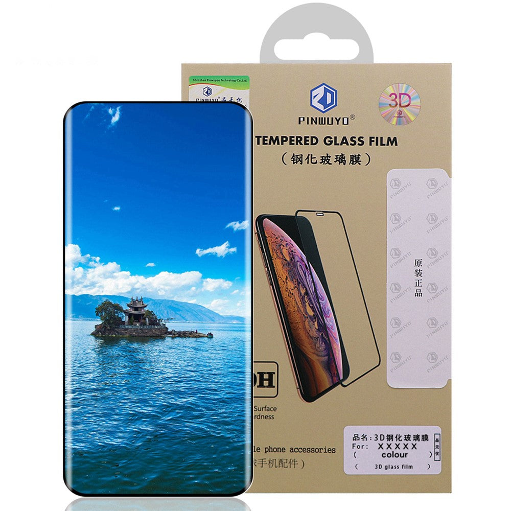 PINWUYO Hot Bending 3D Curved Explosionproof Tempered Glass Screen Protector [Full Glue] for Xiaomi Mi 11 Ultra