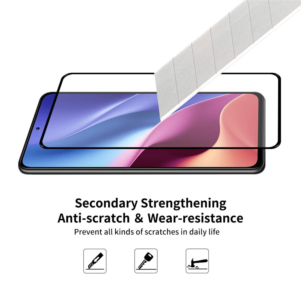 ENKAY HAT PRINCE for Xiaomi Poco F3 0.26mm 9H Full Glue Full Screen Tempered Glass Protector Films