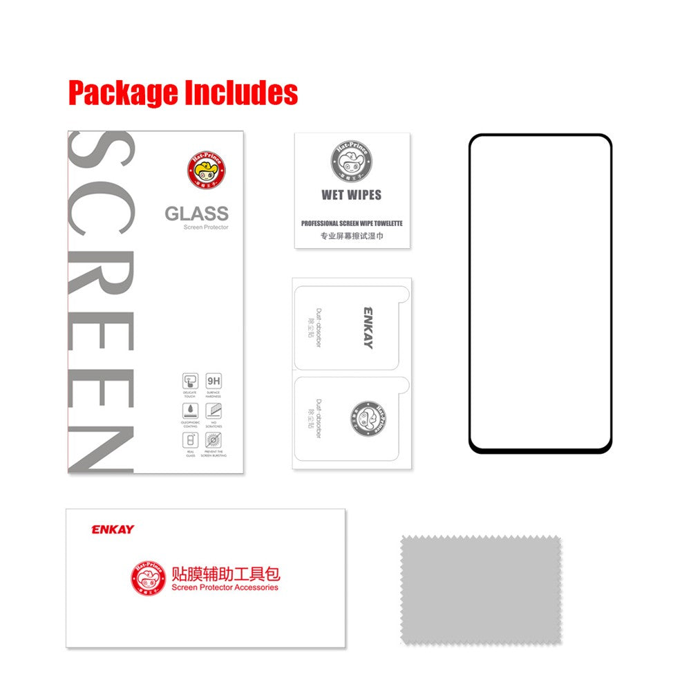 ENKAY HAT PRINCE for Xiaomi Poco F3 0.26mm 9H Full Glue Full Screen Tempered Glass Protector Films