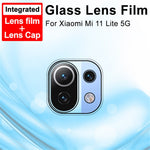 IMAK Reptålig HD Härdat Glas Kameralinsfilm + Linsskydd för Xiaomi Mi 11 Lite 5G / 4G / 11 Lite 5G NE