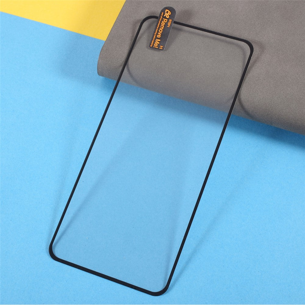 Full Coverage Silk Print Full Glue Tempered Glass Screen Protector Film for Oppo A74 4G