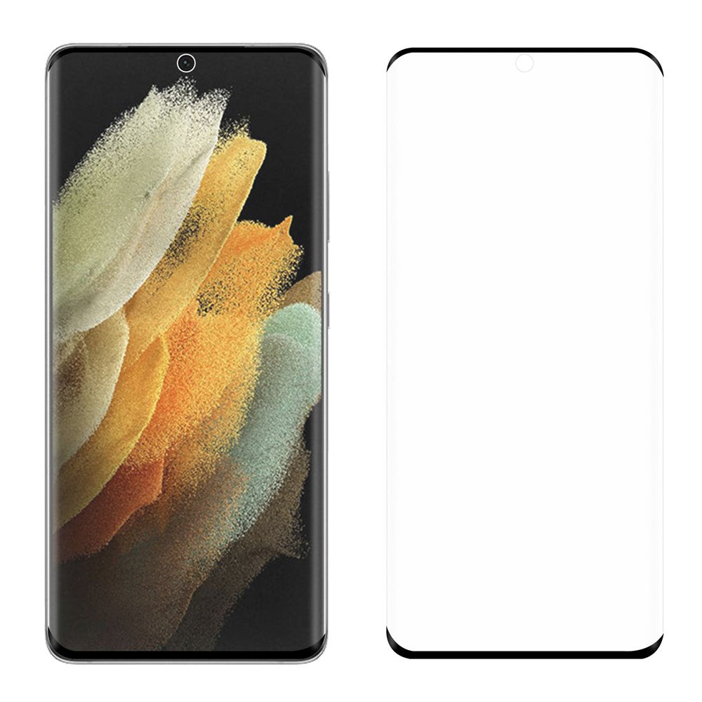 Fingeraftryksafvisende ultraklar 3D-skærmbeskyttelsesfilm af hærdet glas til hele skærmen på Samsung Galaxy S21 Ultra 5G