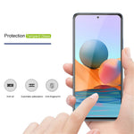 AMORUS Full Covering Full Glue Silk Printing Tempered Glass Screen Protector Film for Xiaomi Redmi Note 10 5G/Poco M3 Pro 5G/4G