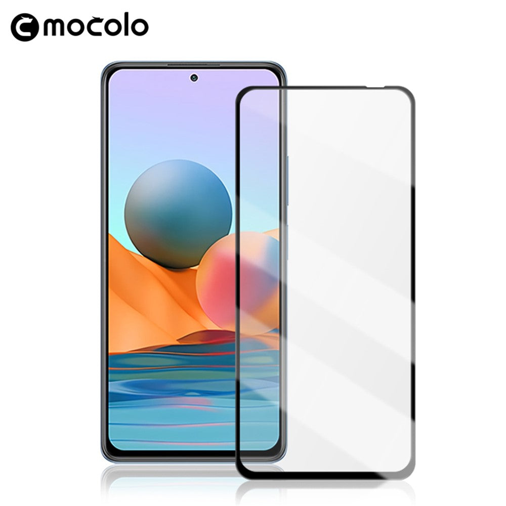 MOCOLO Anti-explosion Silk Printing Tempered Glass Full Size Screen Full Glue Film for Xiaomi Redmi Note 10 Pro 4G (India)/(Global)/Note 10 Pro Max