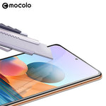 MOCOLO Explosionsskyddande silkestryck härdat glas i full storlek, skärm, heltäckande limfilm för Xiaomi Redmi Note 10 Pro 4G (Indien)/(Globalt)/Note 10 Pro Max