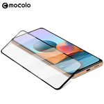 MOCOLO Explosionsskyddande silkestryck härdat glas i full storlek, skärm, heltäckande limfilm för Xiaomi Redmi Note 10 Pro 4G (Indien)/(Globalt)/Note 10 Pro Max