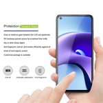 AMORUS Silk Printing Full Glue Tempered Glass Full Screen Covering Protector Film for Xiaomi Redmi Note 9 5G/Note 9T 5G