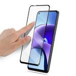 AMORUS Silk Printing Full Glue Tempered Glass Full Screen Covering Protector Film for Xiaomi Redmi Note 9 5G/Note 9T 5G