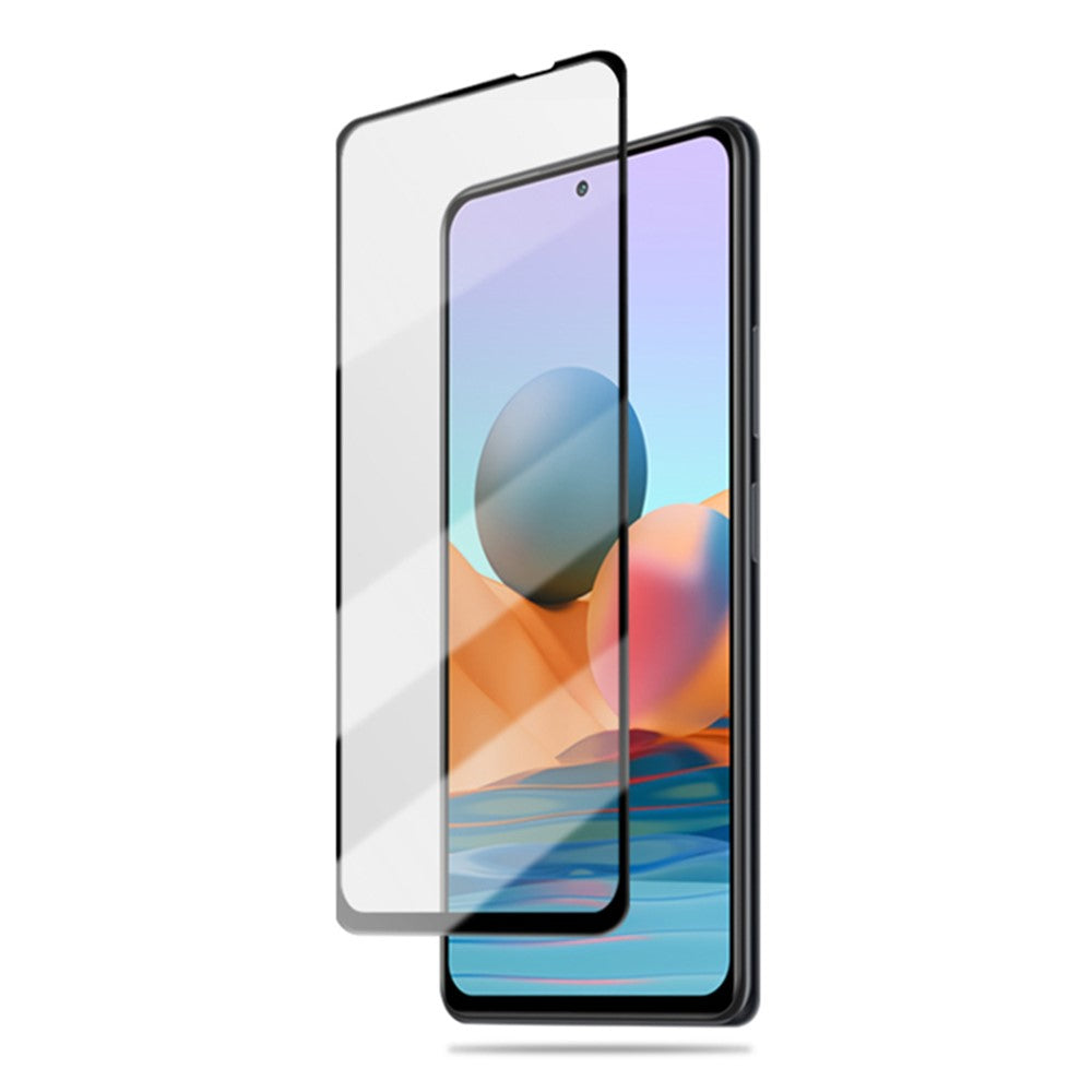 MOCOLO Silk Print HD Full Screen Coverage Full Glue Tempered Glass Protector for Xiaomi Redmi Note 10 5G / Poco M3 Pro 5G