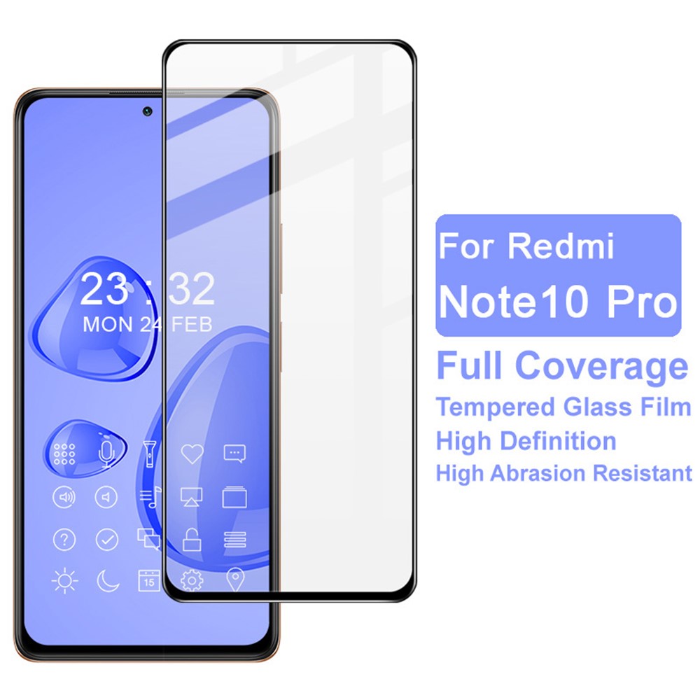 IMAK Pro+ Series Anti-Scratch Tempered Glass Complete Covering Screen Film for Xiaomi Redmi Note 10 Pro Max / Redmi Note 10 Pro