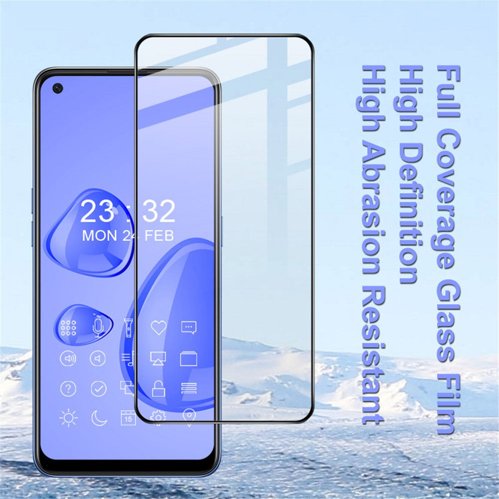 IMAK Pro+ Series Anti-explosion Full Screen Coverage Tempered Glass Screen Protector for Oppo F19 / Oppo A74 4G