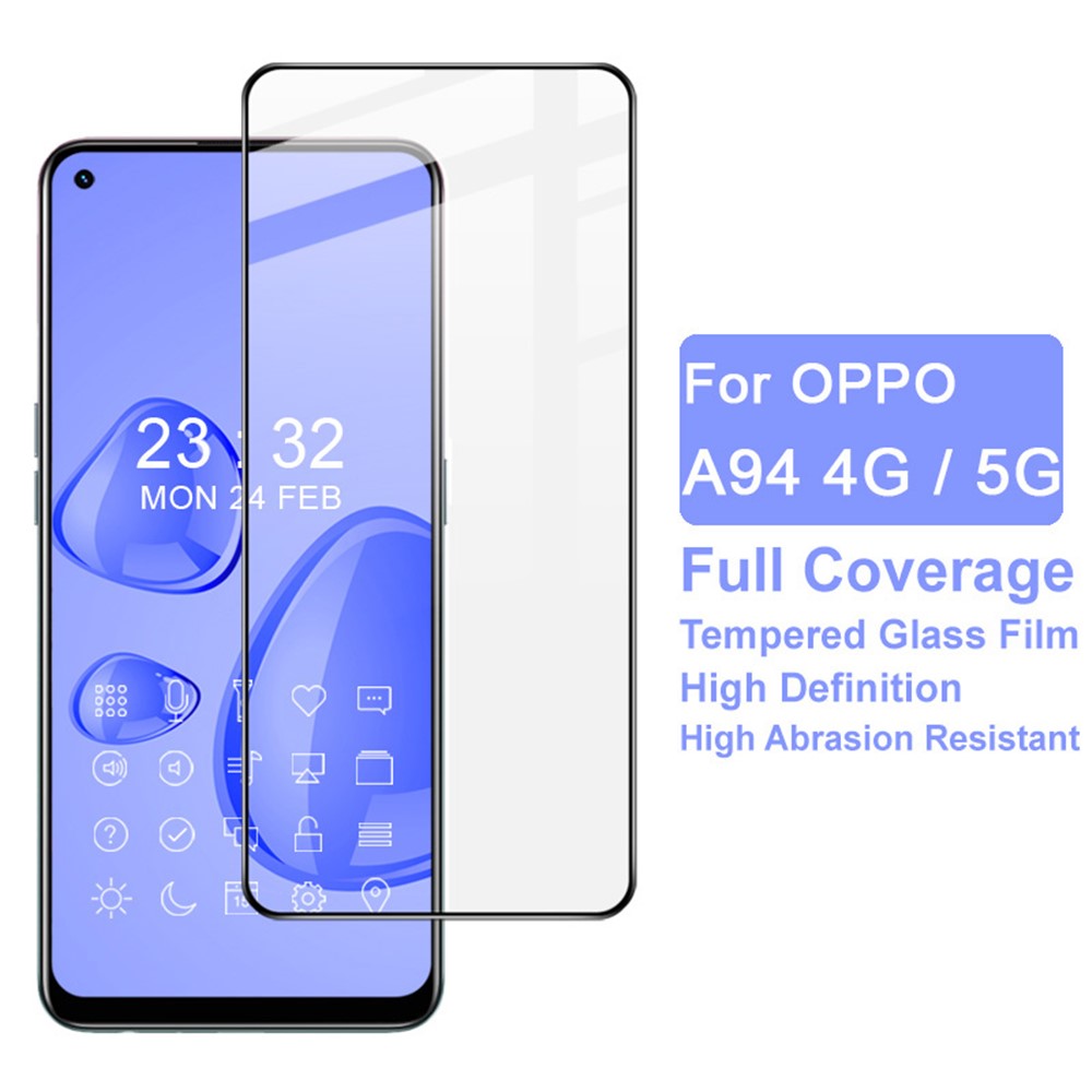 IMAK Pro+ Series Anti-explosion Full Screen Coverage Tempered Glass Screen Protector for Oppo A94 / Oppo A94 5G