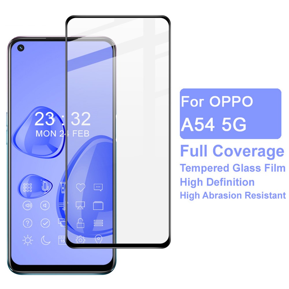 IMAK Pro+-serien explosionsskyddande helskärmsskydd i härdat glas för Oppo A54 5G