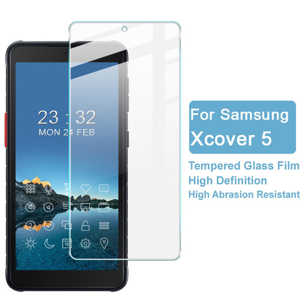 IMAK H-serien Ultra Clear film i hærdet glas, splintsikker skærmbeskyttelse til Samsung Galaxy Xcover 5