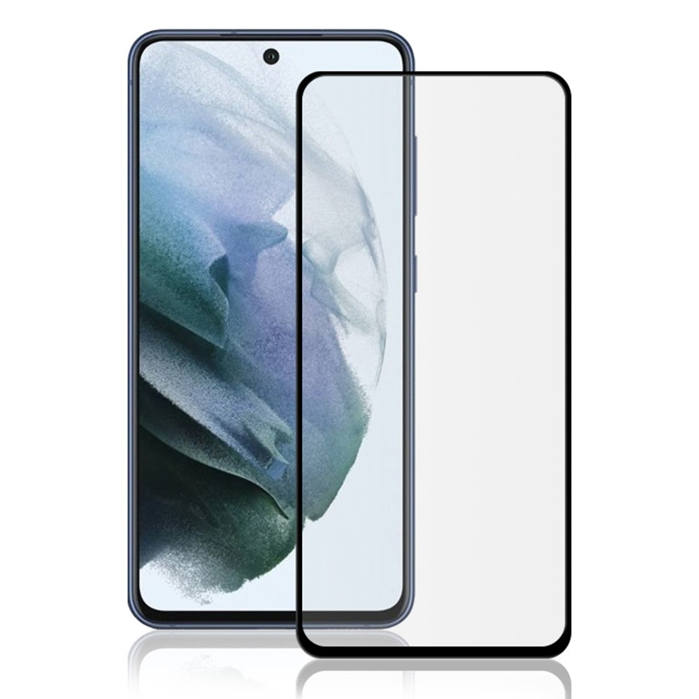 AMORUS Høj Gennemsigtighed Silketryk Fuld Lim Hærdet Glas Fuld Skærm Dækning Beskyttelsesfilm til Samsung Galaxy S21 FE
