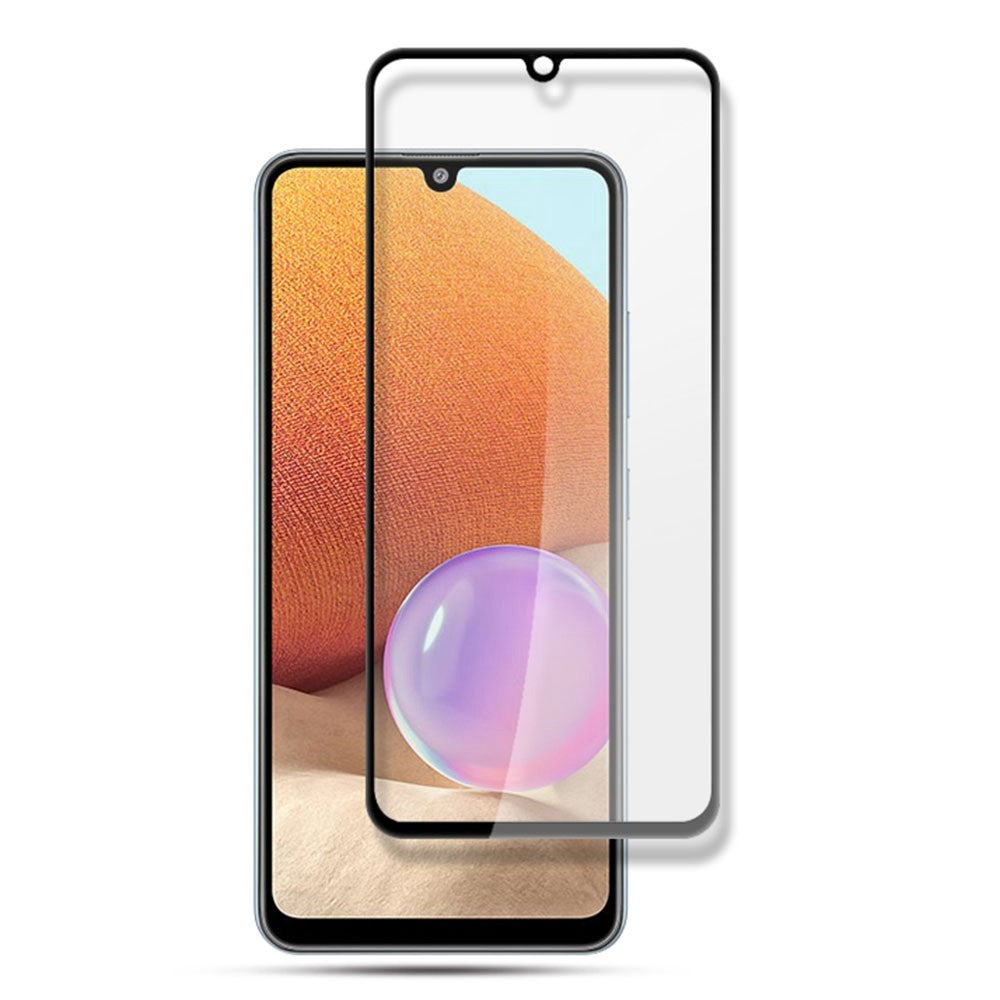 AMORUS Full Glue High Transparency Silk Printing Tempered Glass Full Screen Covering Protector Film for Samsung Galaxy A32 4G (EU Version)