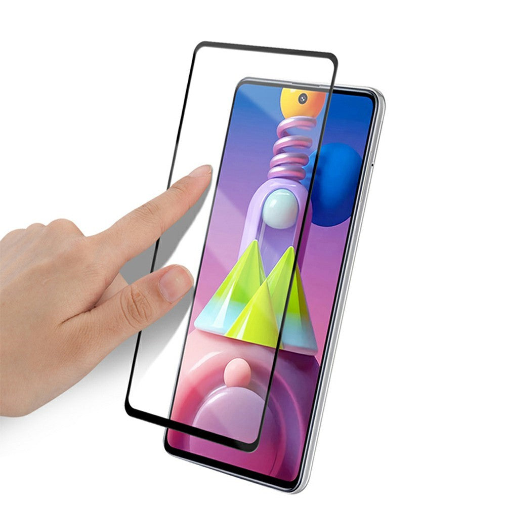 MOCOLO Silk Print HD 9H Hardness Full Glue Full Screen Coverage Tempered Glass Protector for Samsung Galaxy M51