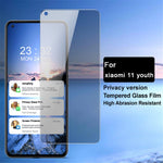 IMAK Anti-Peep Protector 9H Hårdhet Hög Slitstark Härdad Glasfilm för Xiaomi Mi 11 Lite 4G / 5G / 11 Lite 5G NE