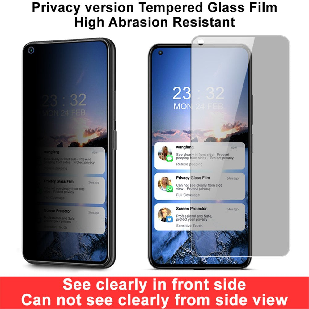 IMAK Anti-Peep Protector 9H Hårdhet Hög Slitstark Härdad Glasfilm för Xiaomi Mi 11 Lite 4G / 5G / 11 Lite 5G NE
