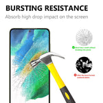 Anti-Explosion Tempered Glass Film Ultra Clear Full Glue Black Edges Screen Protector for Samsung Galaxy S21 FE