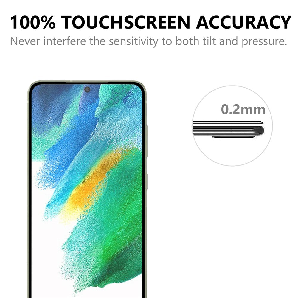 Anti-Explosion Tempered Glass Film Ultra Clear Full Glue Black Edges Screen Protector for Samsung Galaxy S21 FE