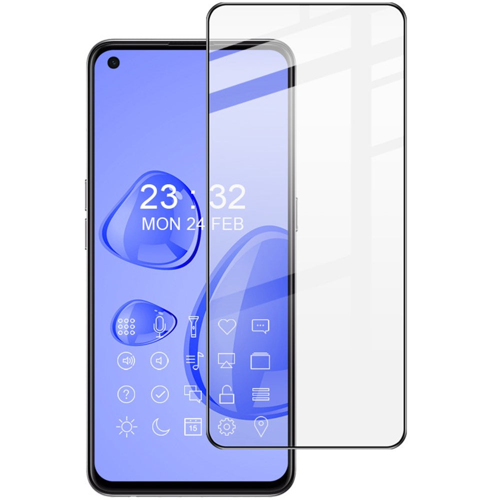 IMAK Pro+-serien, heldækkende skærmfilm i hærdet glas med fuld klæbeflade og god beskyttelse til Oppo Reno6 5G