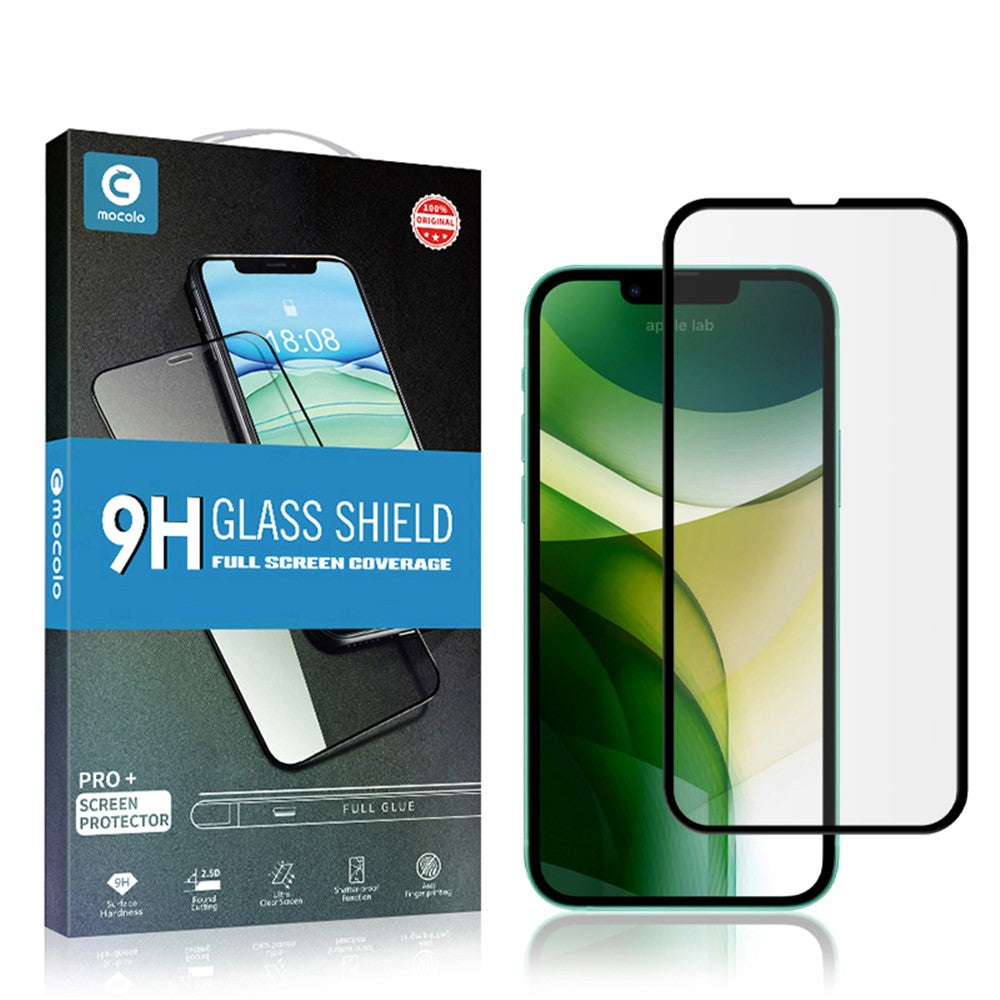 MOCOLO HD 9H Helskärmstäckning Silkestryck Härdat Glas Helklisterskydd för iPhone 13 Pro Max / 14 Plus