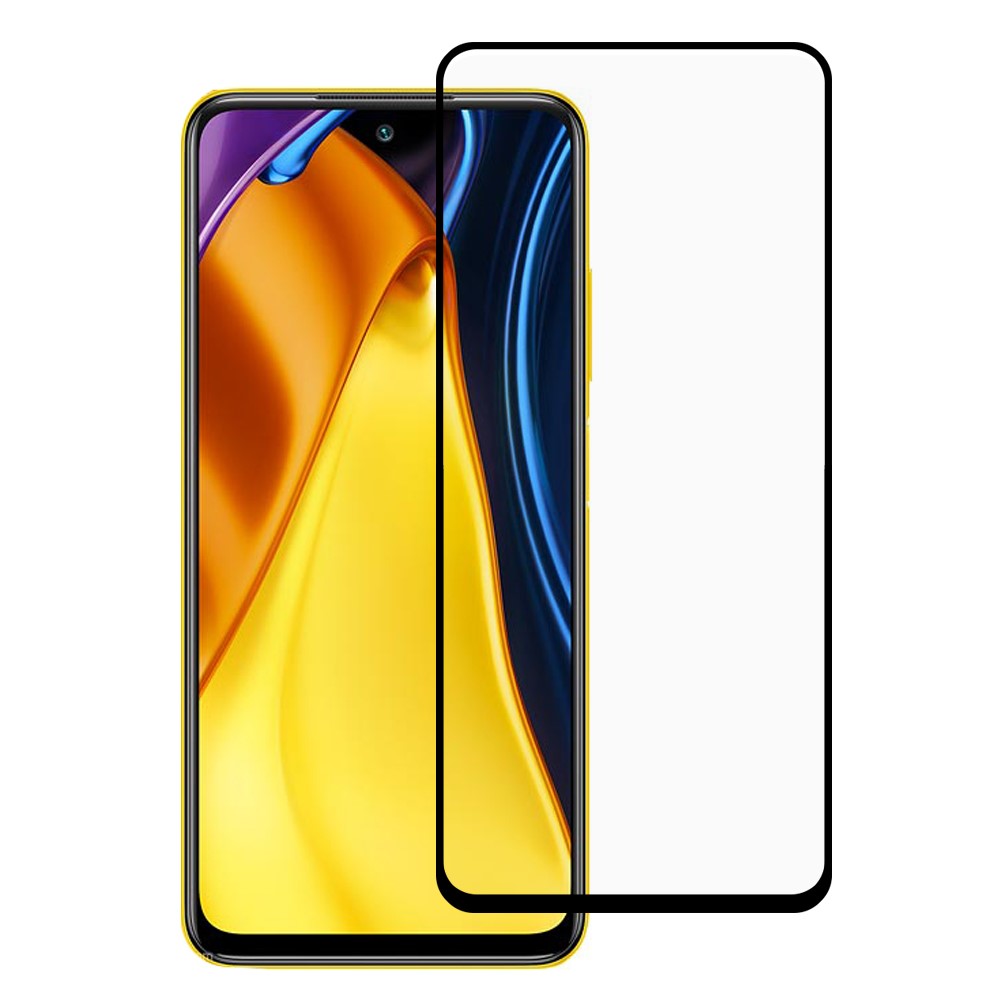 Silkestryck Helskärmstäckning Splittersäkert Härdat Glas Heltäckande Limskydd för Xiaomi Redmi Note 10 5G/Poco M3 Pro 4G/Poco M3 Pro 5G