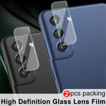 2 st/förpackning IMAK Ultra Clear kameralinsskyddande härdat glasfilmsskydd för Samsung Galaxy S21 FE 5G