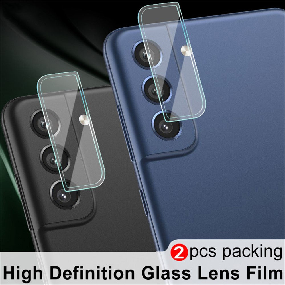 2 st/förpackning IMAK Ultra Clear kameralinsskyddande härdat glasfilmsskydd för Samsung Galaxy S21 FE 5G